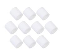 STAHAD 10pcs White Silicone Door Stopper End Caps 9.7mm Inner Diameter Anti-Collision Door Bumper Tips for Wall Protection Office and Home Furniture Accessories