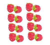 STAHAD 18pcs Strawberry Hair Rollers Heatless Curlers for Overnight Use Soft Sponge Rollers No Heat Damage Versatile Styling Tools Lightweight Travel Friendly Hair Curlers to Sleep