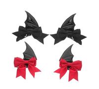 STAHAD 2 Pairs Reusable Bat Wing Hair Clips Devil Wing Cosplay Accessories for Halloween Costume and Cloth Gothic Hairpins for Parties DIY Craft Decorations
