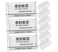 STAHAD 20pcs White Rubber Sealing Clay for Wall Repair, Air Conditioning Hole Sealant, Sewer and Pipe Gap Filling Putty for Home Maintenance