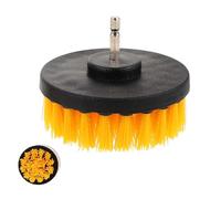 STAHAD 2pcs Drill Brush Attachment Car Detailing Kit with 1-inch Yellow Pointed Brush for Wheel Cleaning Auto Detailing and Household Rug Scrubbing
