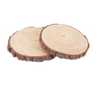 STAHAD 2pcs Garden Slice Stepping Stones Outdoor Walkway Wood Paver with Delicate Surface Treatment and Special Texture Feeling Portable Garden Decoration for Patio