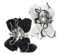 STAHAD 2pcs Large Hair Clips Bow Hair Claw Clips Versatile Easy to Use Metal Fabric Artificial Pearl for Women Teen Washing Your Face