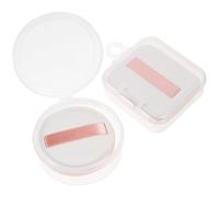 STAHAD 2pcs Makeup Powder Applicator Set with Triangular round Sponges, Soft Dusting Face Pads for Dry and Wet Use, Portable Storage Case for Women