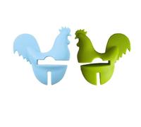 STAHAD 2pcs Silicone Pot Side Clips Animal Shape Spill-Proof Overflow Stoppers Cooking Utensil Holders Anti-Scald Kitchen Gadgets for Pots and Pans Random Color