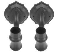 STAHAD 2pcs Wall Mount Lamp Holders for Solar Lights, Black Plastic Industrial Wall Light Fixtures, Sturdy and Space-Saving Design, for Bedroom and Kitchen Use