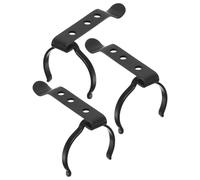 STAHAD 3pcs Flashlight Pocket Clip Pen Metal Clip Detachable Universal Compatibility Black Iron Belt for Carpenters Backpack Work Use