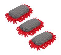 STAHAD 3pcs Red Chenille Cleaning Sponge Board Wiper Set for DIY Blackboard Eraser Whiteboard Duster Practical Chalkboard Wiper for School Home Office