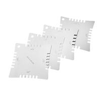 STAHAD 4 Pcs Stainless Steel Guitar Radius Gauge Notched Fingerboard Measuring Tool Accurate Smooth Safe Design for Bass Banjo Musicians