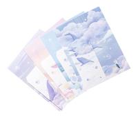 STAHAD 4 Sets Fresh Writing Paper Envelopes Simple Style Letter Paper Stationery Practical Use Express Emotion Traditionally Choice