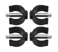 STAHAD 4pcs Cane Holder Clips for Walking Sticks, Black C-Shaped Clamp for 22mm Tubes, M6x28mm Pin Walker Accessories Suitable for Mobility Aids and Trekking Poles