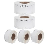 STAHAD 5 Rolls Blank Stickers to Write on Self-Adhesive Removable Freezer Pantry Jar Labels 2x1 Paper Residue-Free Strong Adhesion for Home and School Supplies