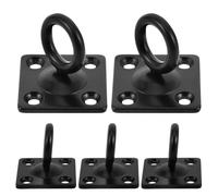 STAHAD 5pcs M5 Stainless Steel Rotating Wall Hooks Heavy Duty Ceiling and Wall Mount Anchors for Resistance Bands, Multi-Functional Metal Utility Hangers for Home Gym and Workshop Storage