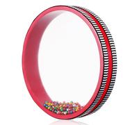 STAHAD 8-inch Ocean Drum with Metal Beads, Percussion Musical Instrument for and Adults, round Wave Sound Drum Suitable for Folk and Global Rhythm Activities