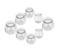 STAHAD 8pcs Thick Glass Fire Cupping Set Vacuum Massage Cups for Body and Face Therapy with Multiple Sizes (no.1, No.3, No.4, No.5) Suitable for Professional and Home Use