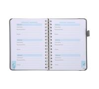 STAHAD A6 Alphabetical Index Address Book with Tabs - Wirebound 128-page Personal Phone Email Directory Notebook, Grey, Portable Organizer for Office and Travel