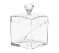 STAHAD Acrylic Square Seasoning Can and Condiment Bottle with Design, Leak-Proof Lid, Compact Kitchen Storage Container for Home Cooking and Dining Organization