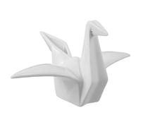 STAHAD Ceramic Crane Decorative Item White Minimalist Modern Sculpture for Living Room and Interior Decoration
