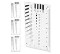 STAHAD Crack Gauge and Point Line Gauge Ruler Set 4Pcs Plastic for Spot Appearance Analysis and Crack Monitoring in Quality Control