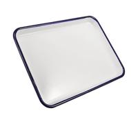 STAHAD Enamelware Tray Enamel Baking Dishes 13.95x10.02x0.98in Rectangular Enamel Multi-Functional Design Fast Heat Conduction White Kitchen Family Gatherings