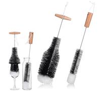 STAHAD Fireplace Cleaning Brush Kit 2Pcs Wire Chimney Brush Long Handle Versatile for Wood Stove and Pellet Stove Residue Removal