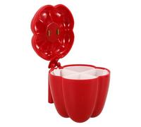 STAHAD Four-grid Salt Sugar Holder Spice Box Plastic Kitchen Seasoning Container with Lid Stylish Practical Design Organizes and Keeps Seasonings Fresh for Household Use