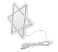 STAHAD Hanukkah Neon Sign Star of David LED Light Adjustable Brightness Blue Acrylic Hexagram Wall Decor Jewish Festival Glow USB Powered Religious Neon Lamp for Chanukah Passover Shabbat