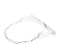 STAHAD Heavy Duty Gas Cylinder Wall Bracket with Chain and Strap for Propane and Welding Tanks, White Single Bottle Mount, Industrial Gas Cylinder Holder for Workshop and Laboratory Use