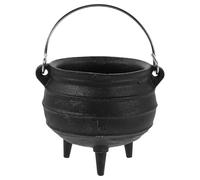 STAHAD Iron Mini Burner Burner Pot Cast Iron Tripod Three-legged with Handle Black Decorative Aromatherapy Smudging Bowl for Spiritual Practices and Rituals