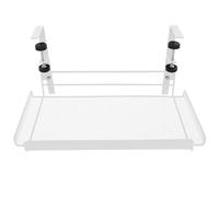 STAHAD Large Adjustable Wire under Desk Storage Basket White for Bathroom and Home Office Use