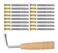 STAHAD Lyre Harp String Tuning Pin Nails with L-shaped Tuning Wrench, Wood and Metal Materials, Concise Elegant Design, Practical for Lyre Harp Enthusiasts