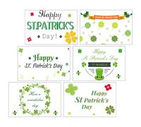 STAHAD Message Cards Greeting Card with Envelopes Paper with Blessing Words Delicate Pattern Creative Design Chic St Patrick's Day Theme for St Patrick's Day Party