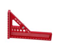 STAHAD Multi-angle Miter Triangle Ruler High Precision Woodworking Square Protractor with Hidden Pin Layout Measuring Tool for Engineers Carpenters Red Aluminum Alloy