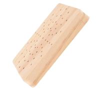 STAHAD Nail Drill Bit Holder Nail Polishing Head Holder 7.87x3.94x3.94inch Wooden Multi-functional Design Enhancing Efficiency Beige Desktop Use
