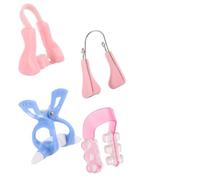 STAHAD Nose Lifting Shaper Silicone Clip 4Pcs Nose Bridge Corrector Beauty Tools for Ladies Random Colour