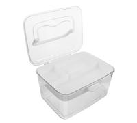 STAHAD Plastic Medicine Chest Medicine Organizer Box with Lid Handle Divided Sections Easy Maintenance Portable Convenience for Family and Office