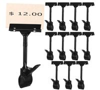 STAHAD Plastic Sign Display Clip 12Pcs Rotatable Price Tag Holders for Pop Up Shop and Supermarket Label Clips Adjustable