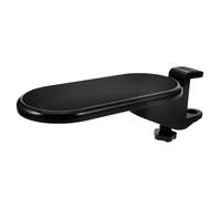 STAHAD Rotatable Computer Arm Rest Support Cradle Elbow Cushion with Clamp, Mini Foldable Desk Extender Tray for Office Workspaces, Black Ergonomic Wrist Rest Accessory