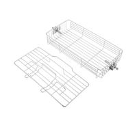 STAHAD Rotating Grill Basket Stainless Steel for Camping Bbq with 360° Rotation Suitable for Vegetables Meat and Seafood Cooking