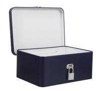 STAHAD Sky Metal Tin Box Lock, Medium Airtight Cookie Jar for Candy Storage, Decorative Black Canister for Kitchen Countertop