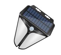 STAHAD Solar Powered Human Body Induction Anti-theft Sensor Light Ip65 Waterproof Abs Plastic Black for Villas and Factory Warehouses 1500mah Battery