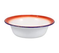 STAHAD Vintage Enamel Mixing Bowl 16cm Deep Antique Household Kitchen Enamelware Dough Mixing Bowl Classic Old-Fashioned Soup and Noodle Basin for Dining and Serving