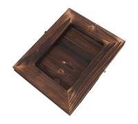 STAHAD Wooden Wall Planter Stag Horn Fern Mount Planter Indoor Vertical Plant Display Holder 10x8 Inch Carbonized Solid Wood Board with Natural Wood Texture Reduces Maintenance Resists