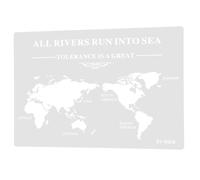 STAHAD World Map Design Cake Decorating Template Baking Tool 9.8x9.8 Inch Pet Material Fancy Translucent Stencils with Smooth Edges for Party Cake DIY Dessert Decorating