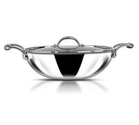 Stahl Stainless Steel Kadhai 0.8 L (Triply, Silver, 16 cm)