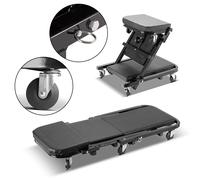 STAHLWERK 2 in 1 workshop stool up to 150 kg car workshop bench