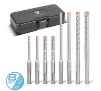 STAHLWERK 8-piece SDS-Plus drill bit set 5-12 mm with box Ideal for stone concre