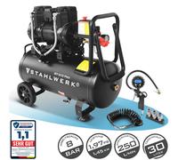 STAHLWERK compressor 8 bar compressed air set spiral hose tire inflator distrib