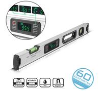 STAHLWERK Digital spirit level 600 mm Aluminum spirit level Magnetic protractor