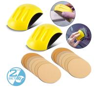 STAHLWERK Hand sanding block sanding block sanding sponge sanding pad set of 2